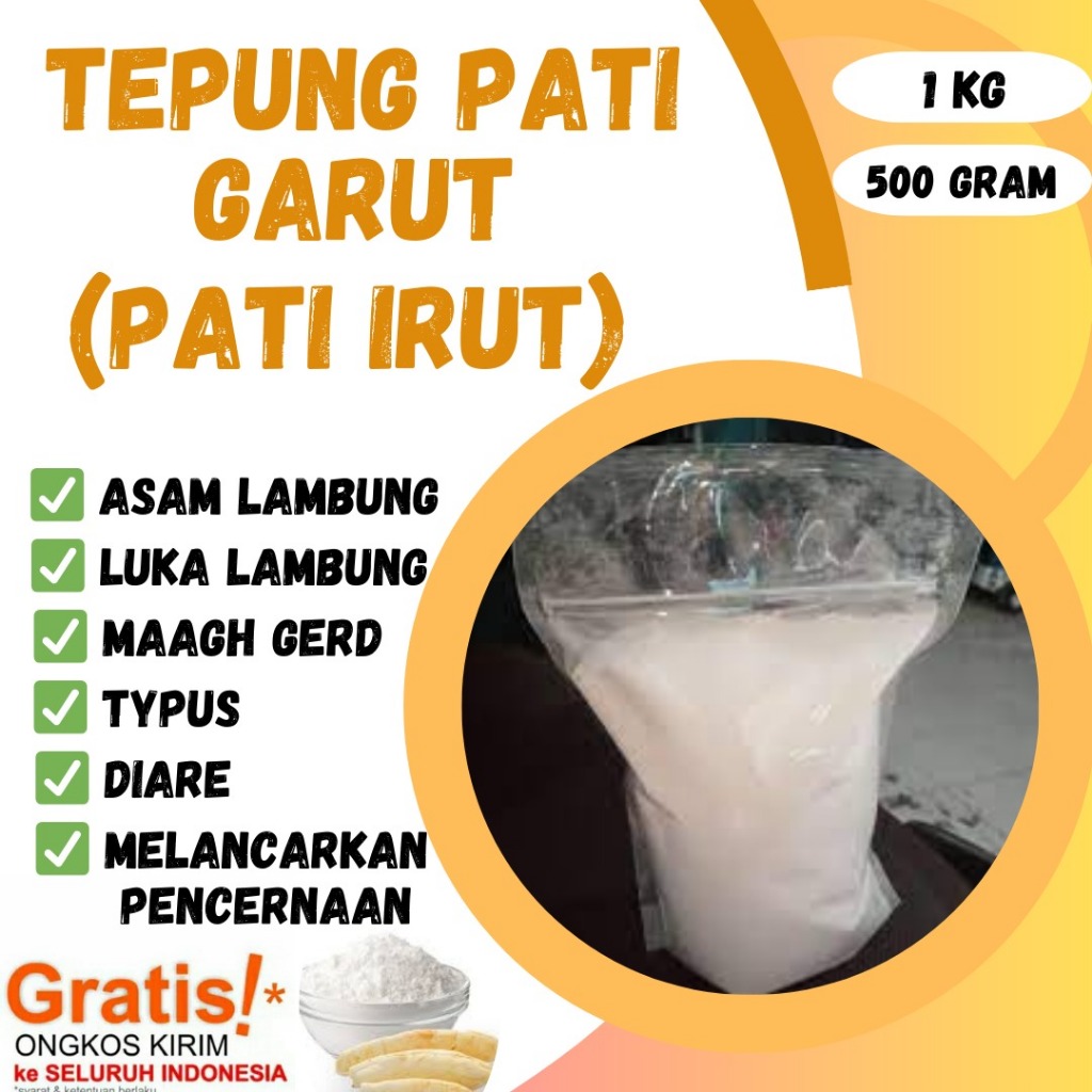 

Pati irut asam lambung 1000 gram / 1 kilo pati garut pati angkrik untuk maag kronis tepung irut kaerut arowroot angkrik