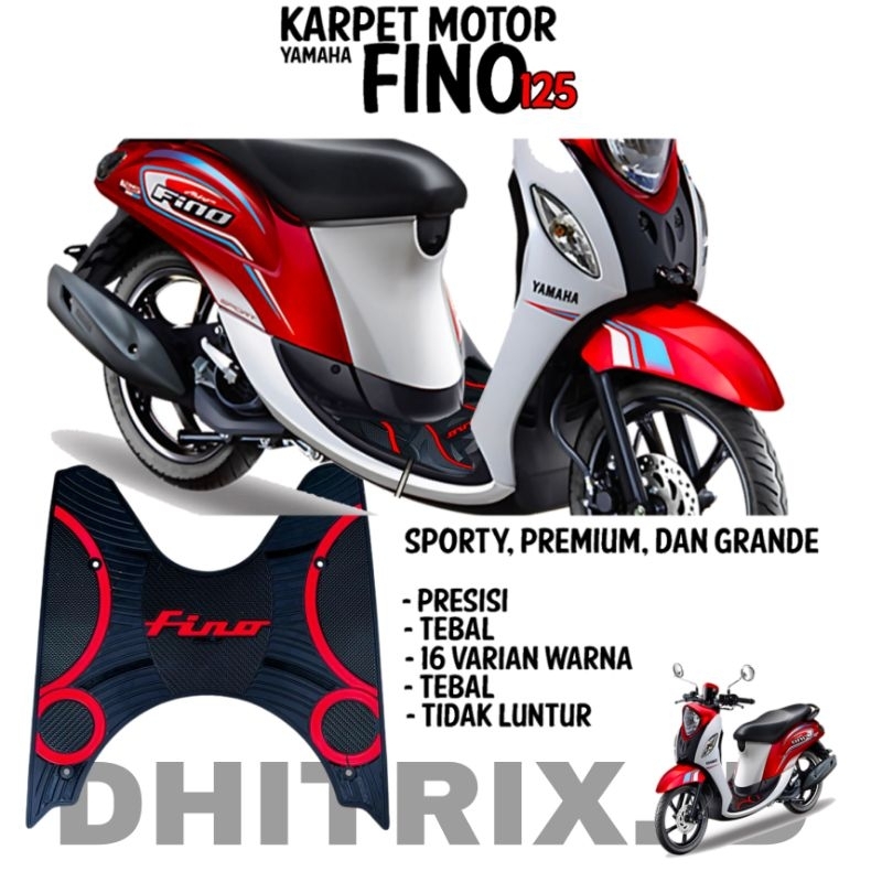 Karpet Motor Yamaha Fino 125 Karpet Fino Karbu Bahan Karet Premium Aksesoris Motor Fino  125 Fi