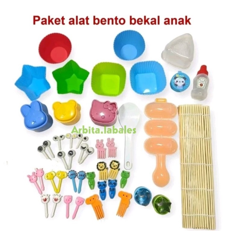 Lagi Ramai PAKET PERLENGKAPAN BENTO BEKAL ANAK TUSUKAN BENTO CETAKAN BENTO BEKAL SEKOLAH