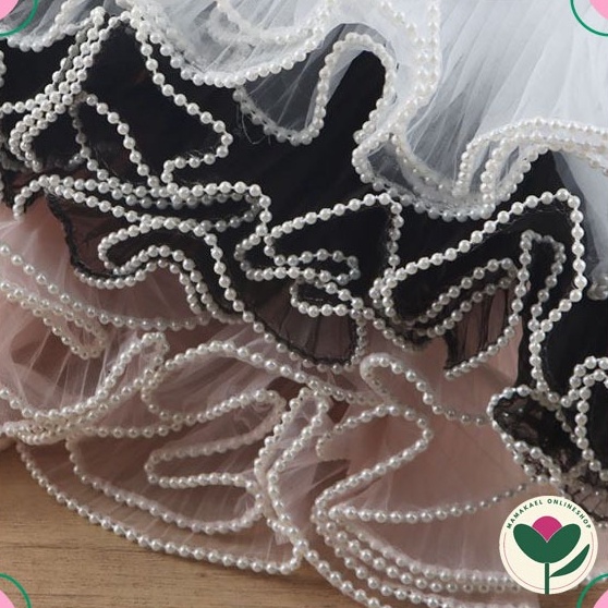 

Sekarang Untung 1 rol 32 meter Pearl tulle cellophane kain mutiara bungkus buket bunga flower wrapping bouquet MK1781