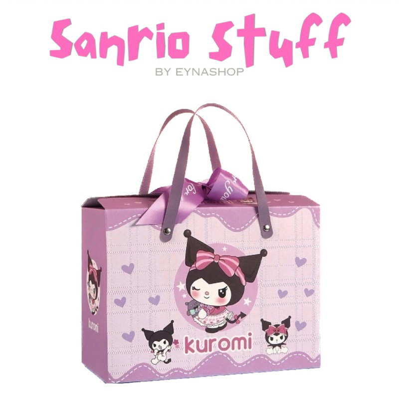 

Kotak Hampers Hadiah Ulang Tahun Serba Kuromi Melody Cinnamoroll Karakter Sanrio Box GoodieBag Kado