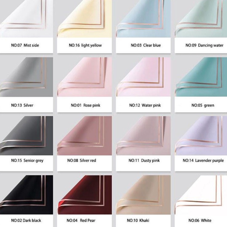 

Paket Terbaru isi 2 lembar Cellophane Pastel Frame wrapping flowers bouquet