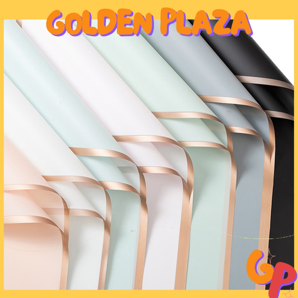 

Promo Populer 2 LEMBAR Kertas Buket Bunga Line Gold Flower Wrapping Paper Varian List Gold Emas Cellophane Florist goldline KB1