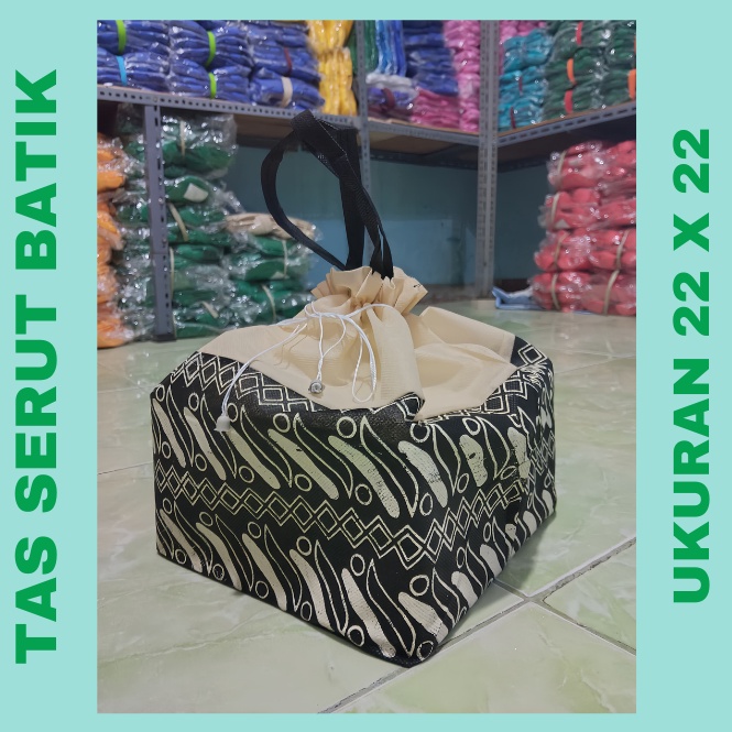 

Kejar Obral Tas Hajatan goodiebag serut batik uk 22 x 22 batik SMB murah