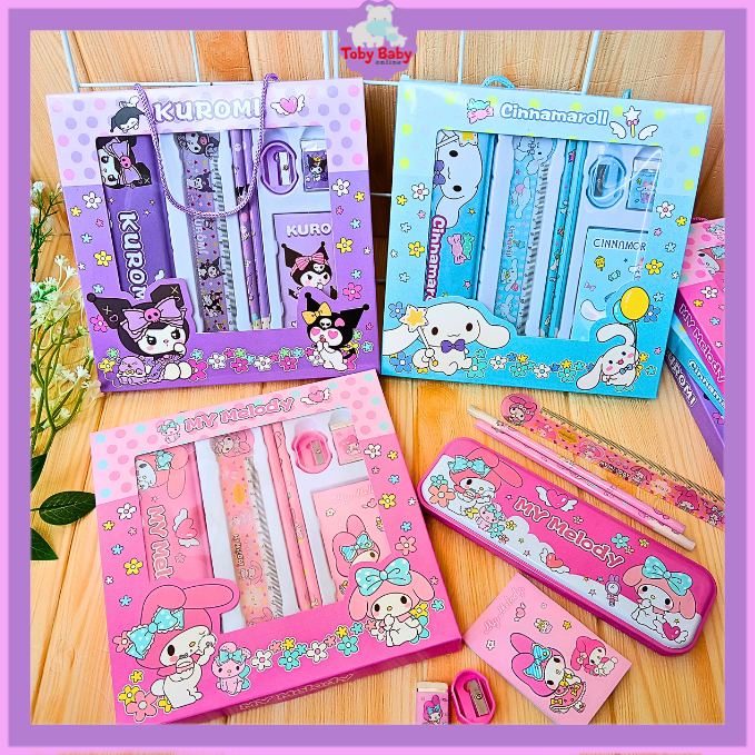 

Set Alat Tulis Anak 7 in 1 Motif Sanrio Lucu Suvenir Kado Perlengkapan Sekolah Stationary Set