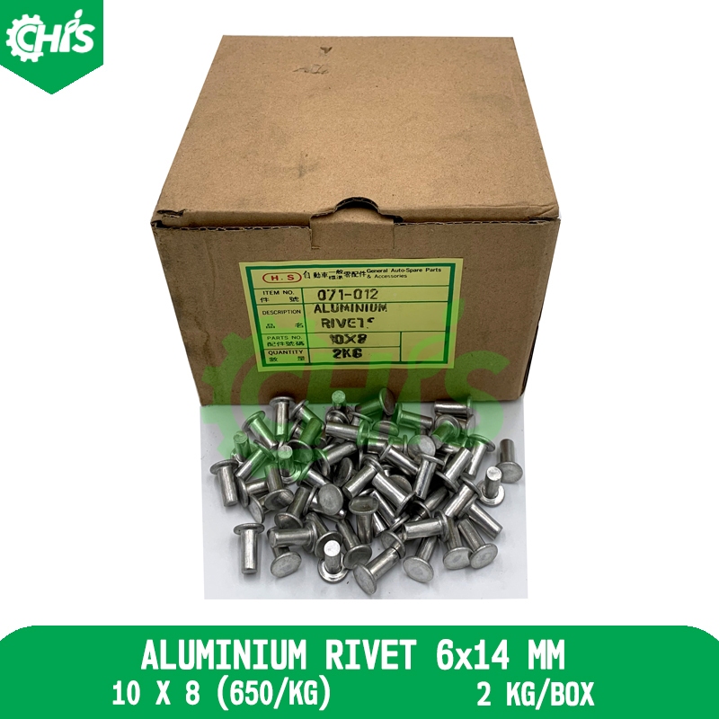 PAKU KAMPAS REM/PAKU RIVET ALUMINIUM 10X8