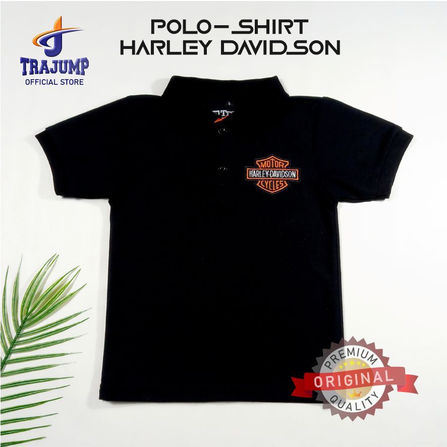 Polo Shirt Anak HARLEY DAVIDSON Lacoste CVC Pique 24s Premium Quality