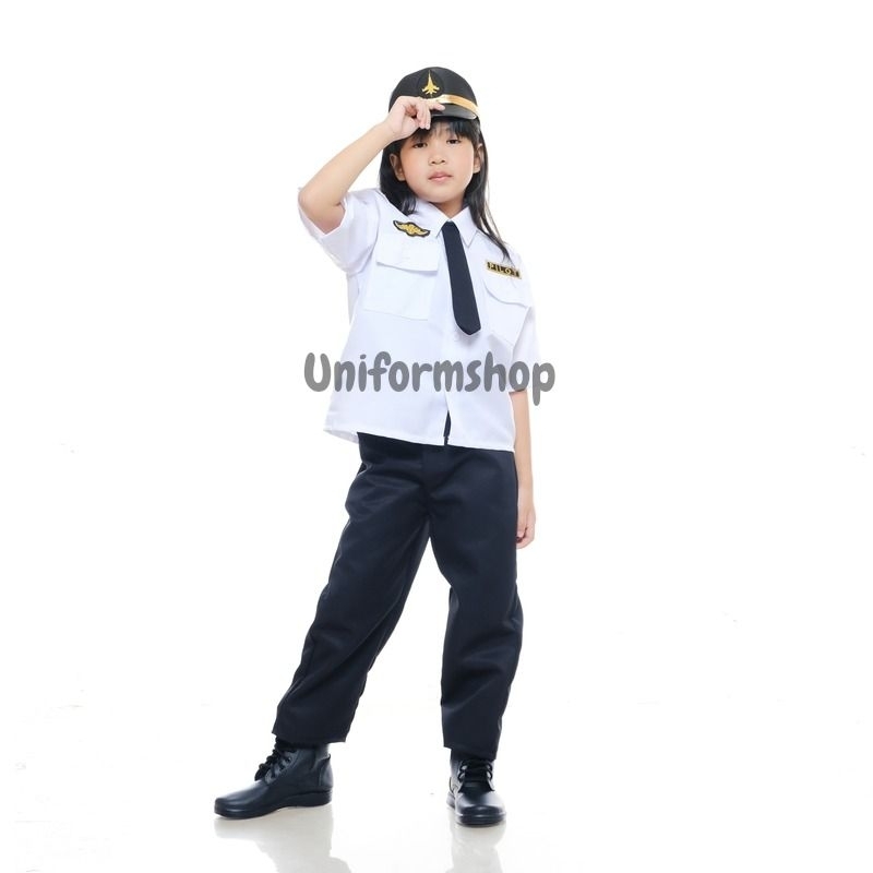 SERAGAM PILOT ANAK PROFESI CILIK KARNAVAL 17 AGUSTUS KOSTUM POCIL PROMO MURAH BAJU
