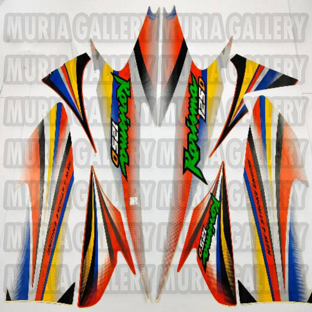Striping stiker lis polet body Honda karisma d 125 2003 2004 silver orange standar berkualitas