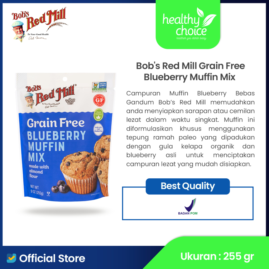 

Bob's Red Mill Grain Free Blueberry Muffin Mix 255 gr