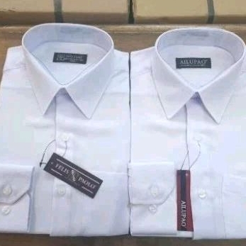 Kemeja Kantor Pria Felis Paolo AilupaoPutih Formal Lengan panjang  Polos