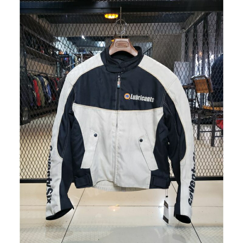 Jaket Motor Lubricant 76 | white black 302 | BB (65kg-70kg) |Original Lubricant Jaket Windproof