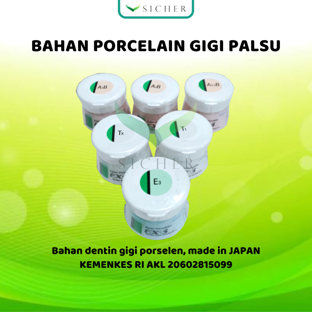 Bahan Porcelain Gigi Palsu/Dentin/Body/Noritake  50gr