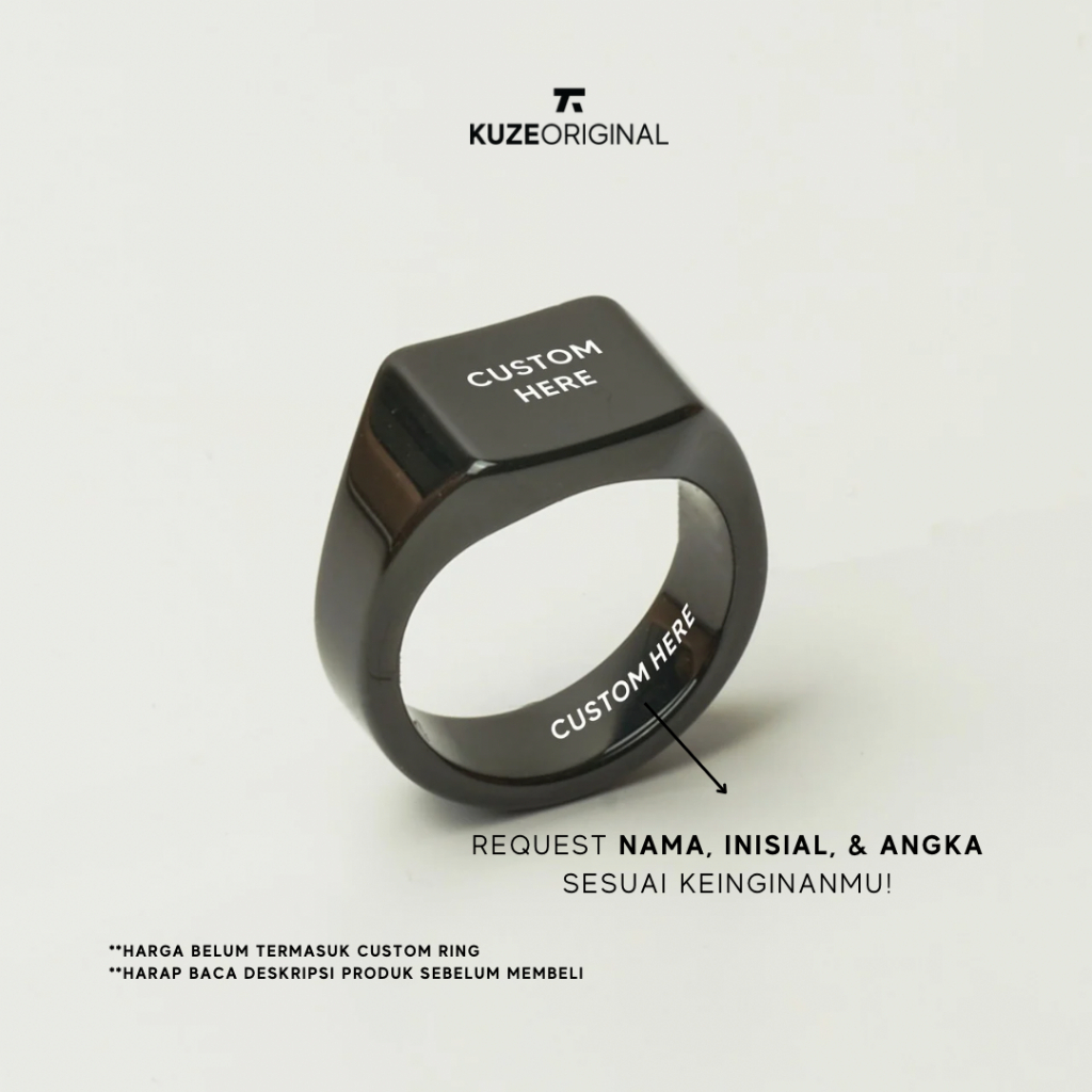 Kuze Original Cincin Tungsten / Ring - BLAKE