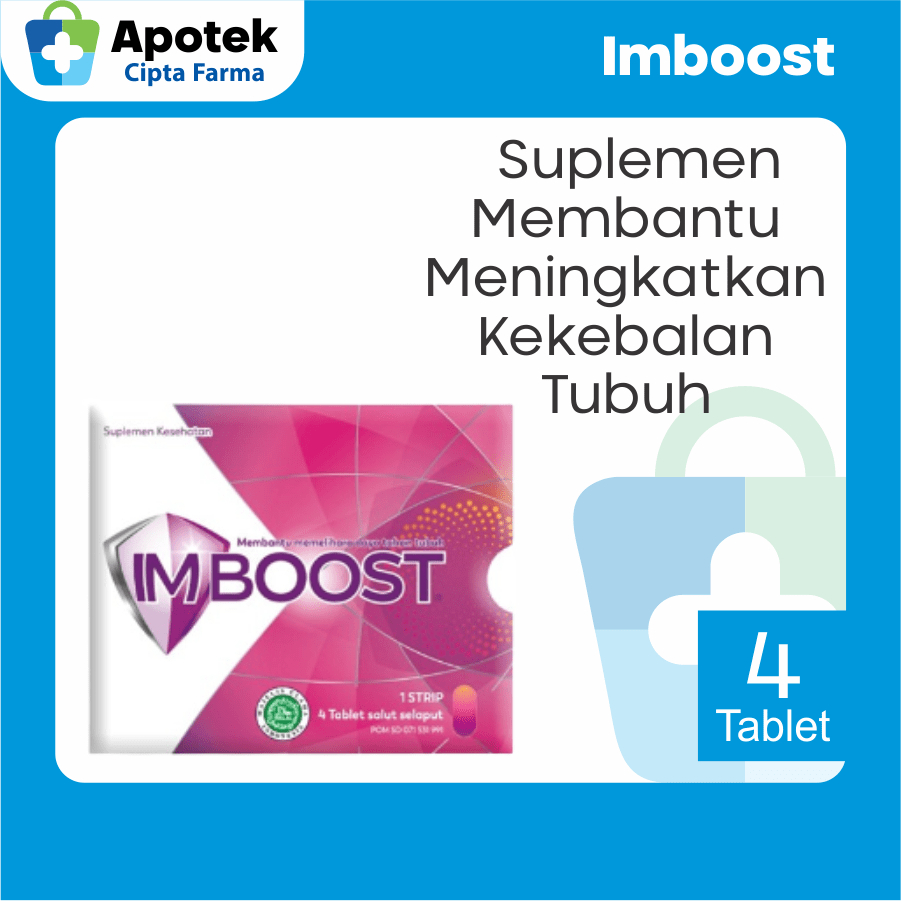 Imboost Imboos Tablet Imboost Daya Tahan Tubuh Suplemen Vitamin Daya Tahan Tubuh Vitamin Imun dan Vi