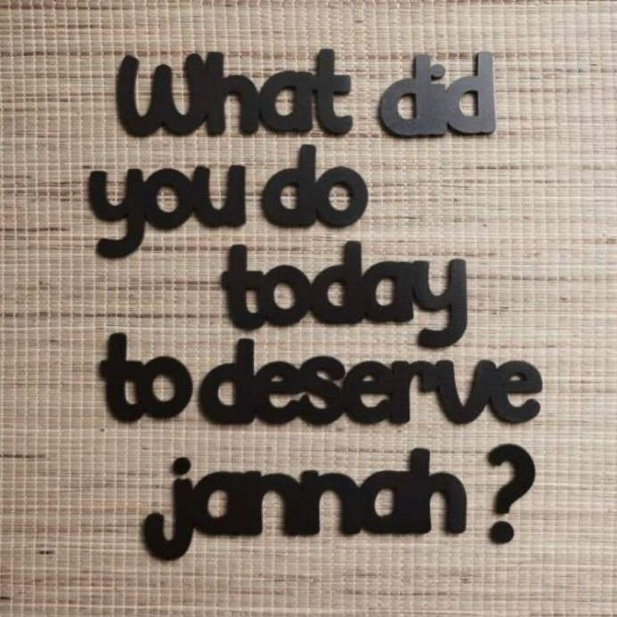 Quote Hiasan Dinding Kamar Ruang Tamu Huruf Kayu Timbul