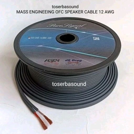 Kabel Subwoofer Speaker 12awg Pure Signal OFC PSS 12GA Tembaga murni Jual meteran