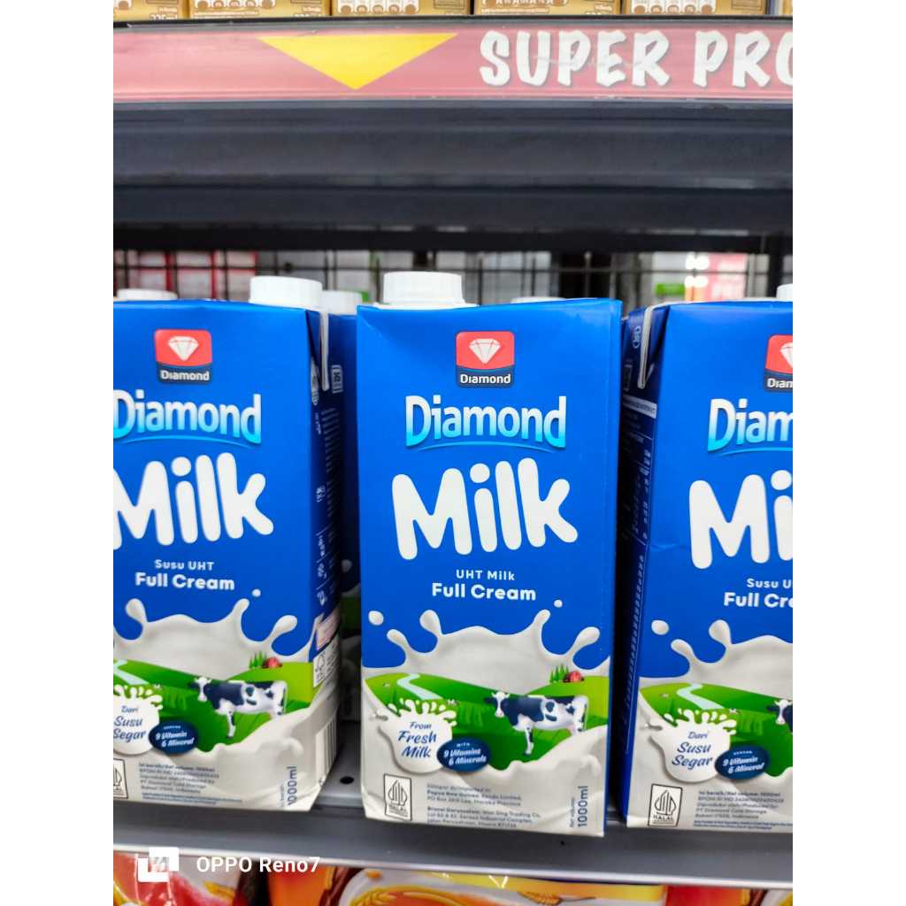 

DIAMOND Susu UHT Full Cream Kemasan 1 Liter / ARENA PRABOT