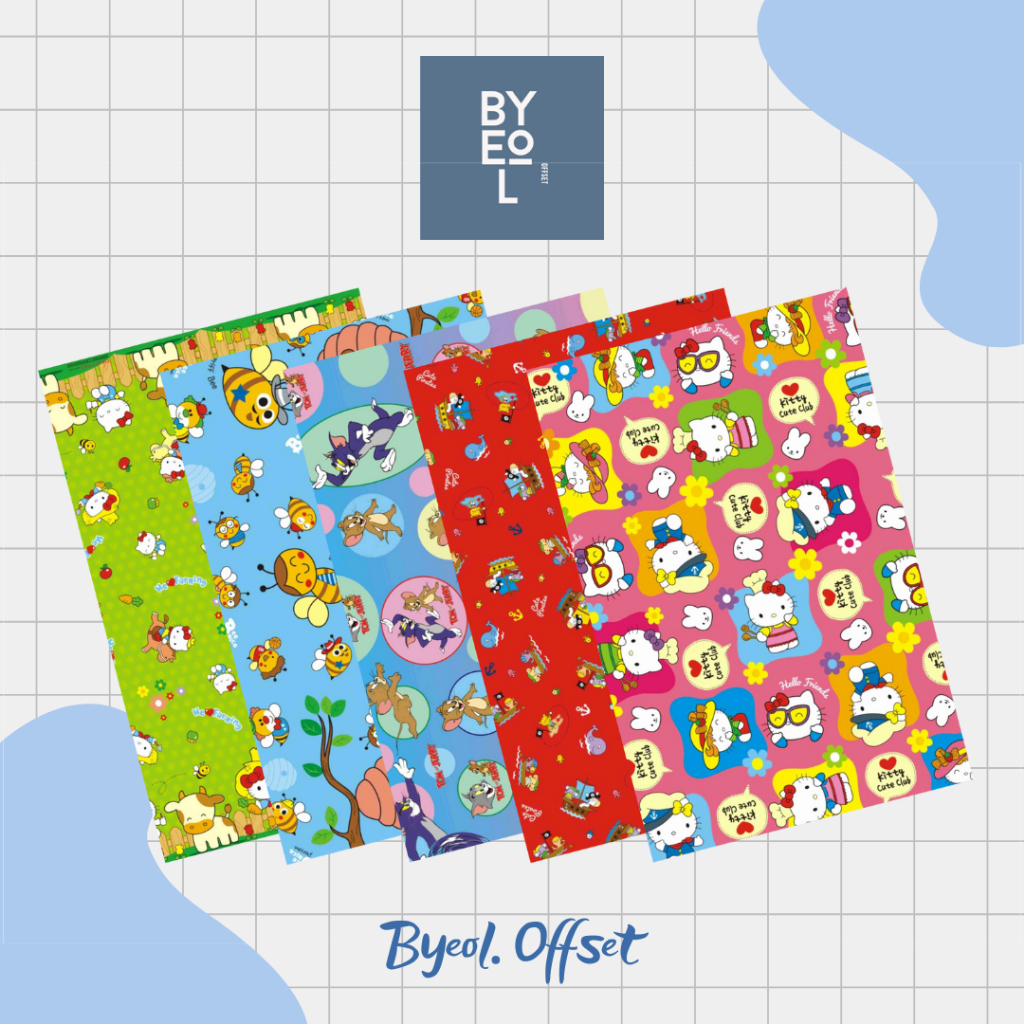 

Kertas Kado BINTANG (1Set isi 10Lmbr) / Kertas kado Motif Karakter Mix J Cowo & Cewe