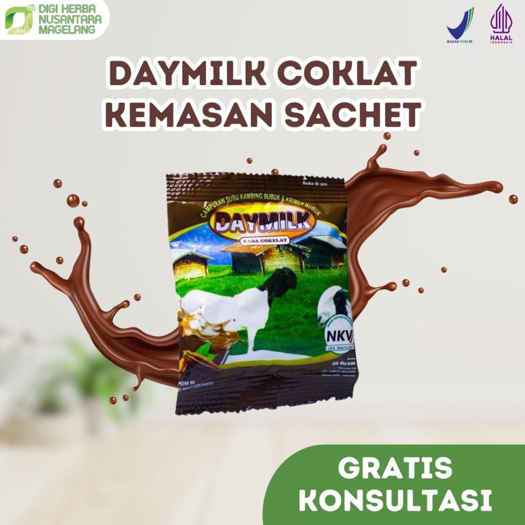 

[BPOM RESMI] Daymilk Kemasan Sachet Rasa Coklat - bantu jaga kesehatan pernafasan dan persendian