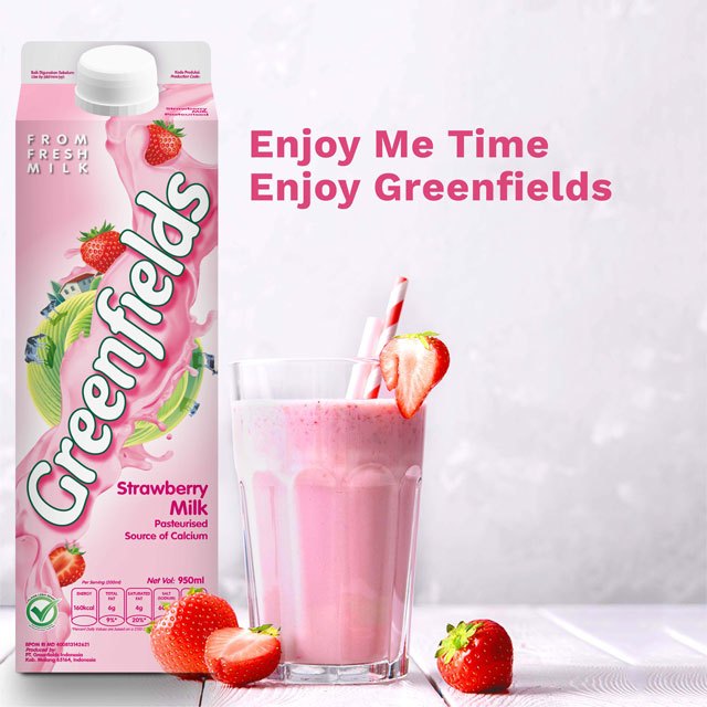 

greenfields fresh milk strawberry 950ml