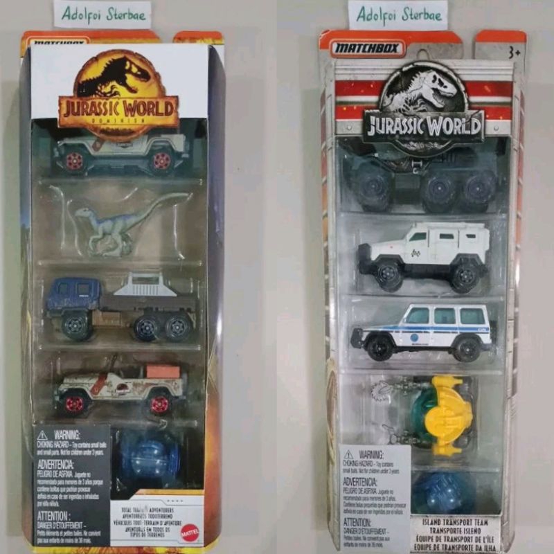 matchbox isi 5 gift pack island transport team transporte islend jurassic world dominion imo Armored