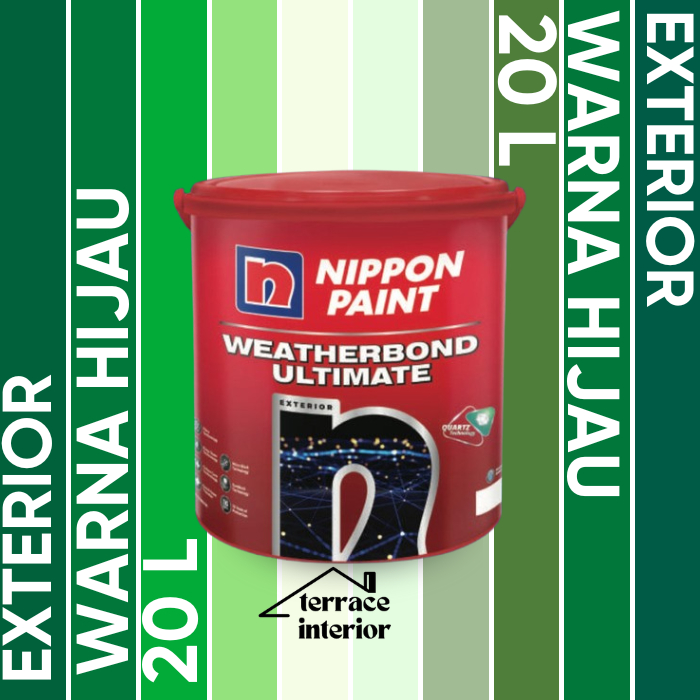 Cat Tembok Nippon Paint Ultimate warna Hijau Ukuran 20 L