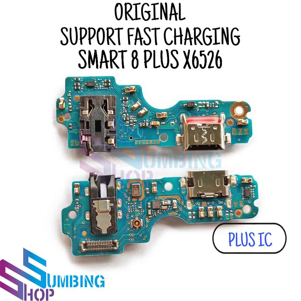 Konektor Charger Infinix Smart 8 Plus X6526 Pcb Board Usb Papan Con Cas Mic Ori