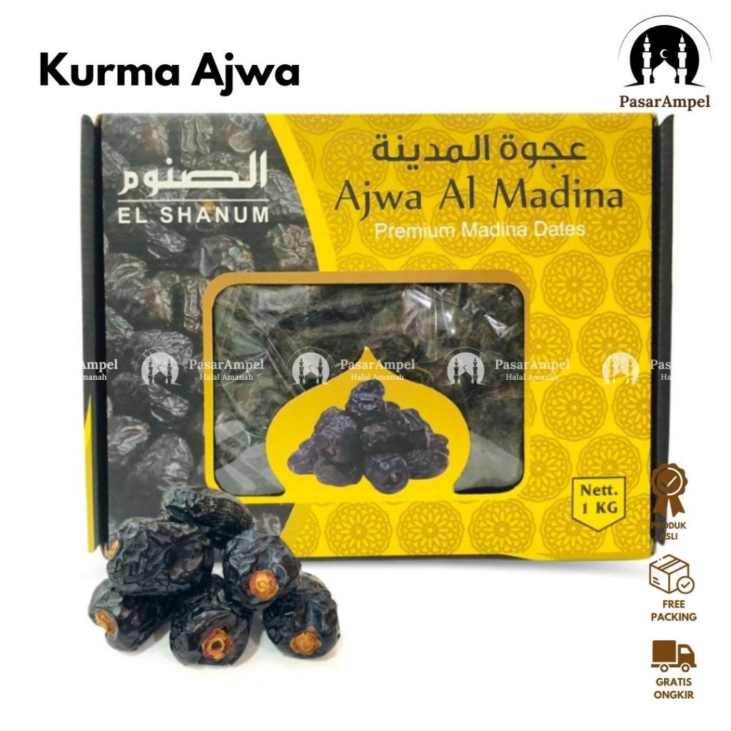 

Kurma Nabi Ajwa Madinah VIP Kualitas Premium Grade A 500GR Oleh oleh Haji Umrah