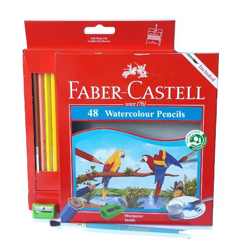 

Pensil Warna Faber-Castell Watercolour Pencils Set 48 Termasuk Kuas dan Rautan