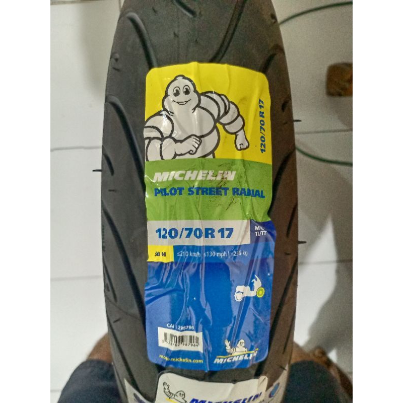 BAN MICHELIN 120/70-17 PILOT STREET RADIAL TUBELESS