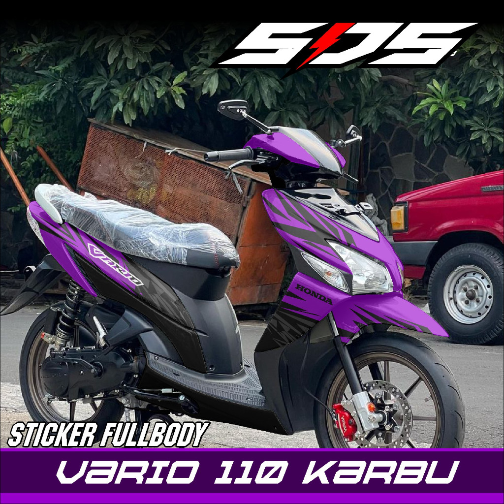 Decal Sticker Full Body VARIO 110 Karbu 2006-2011 Stiker Decal Vario Karbu Variasi Motif Abstrak