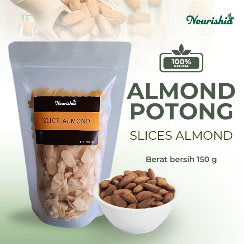 

slice almond 150gr / almond iris 150gr mentah