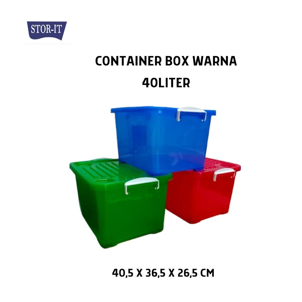 CONTAINER BOX PLASTIK TRANSPARAN 40LITER