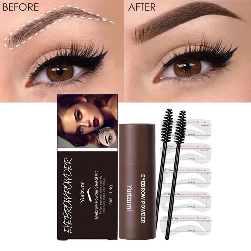Eyebrow Powder Stempel Cetakan Alis Tali Instan -  Eyebrow Stamp Alis Stempel Waterproof