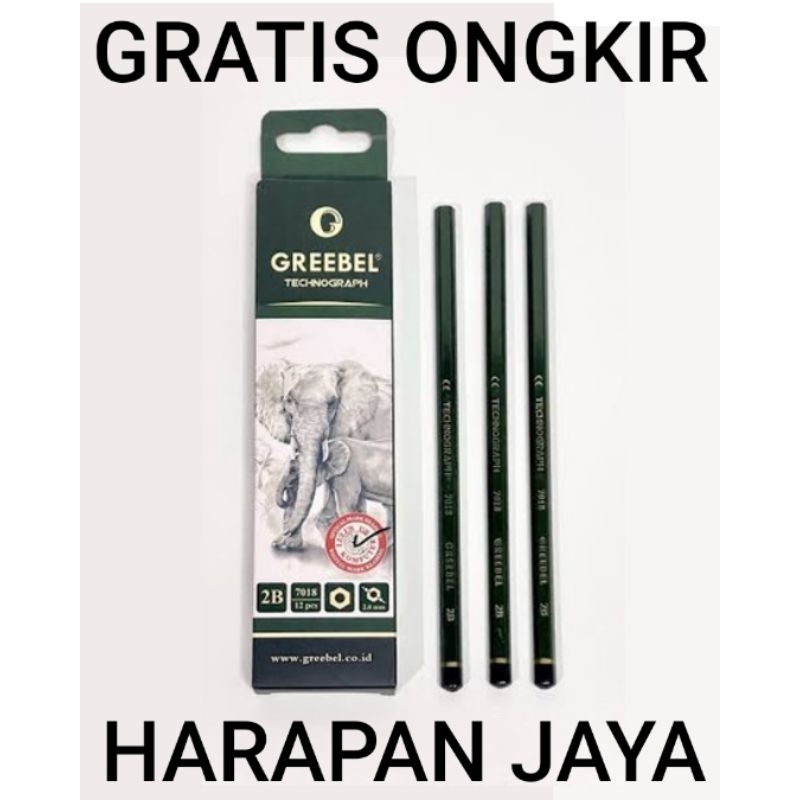 

Pensil 2B Technograph GREEBEL 2.8 mm Per Lusin ( ISI 12 PCS )