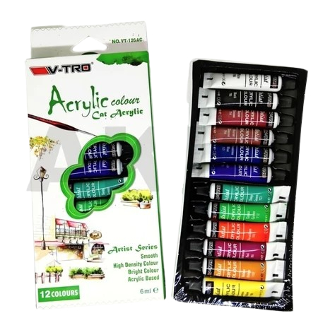 

Cat Akrilik | Acrylic Colour V-TRO | 12 Set Warna Acrilic Murah