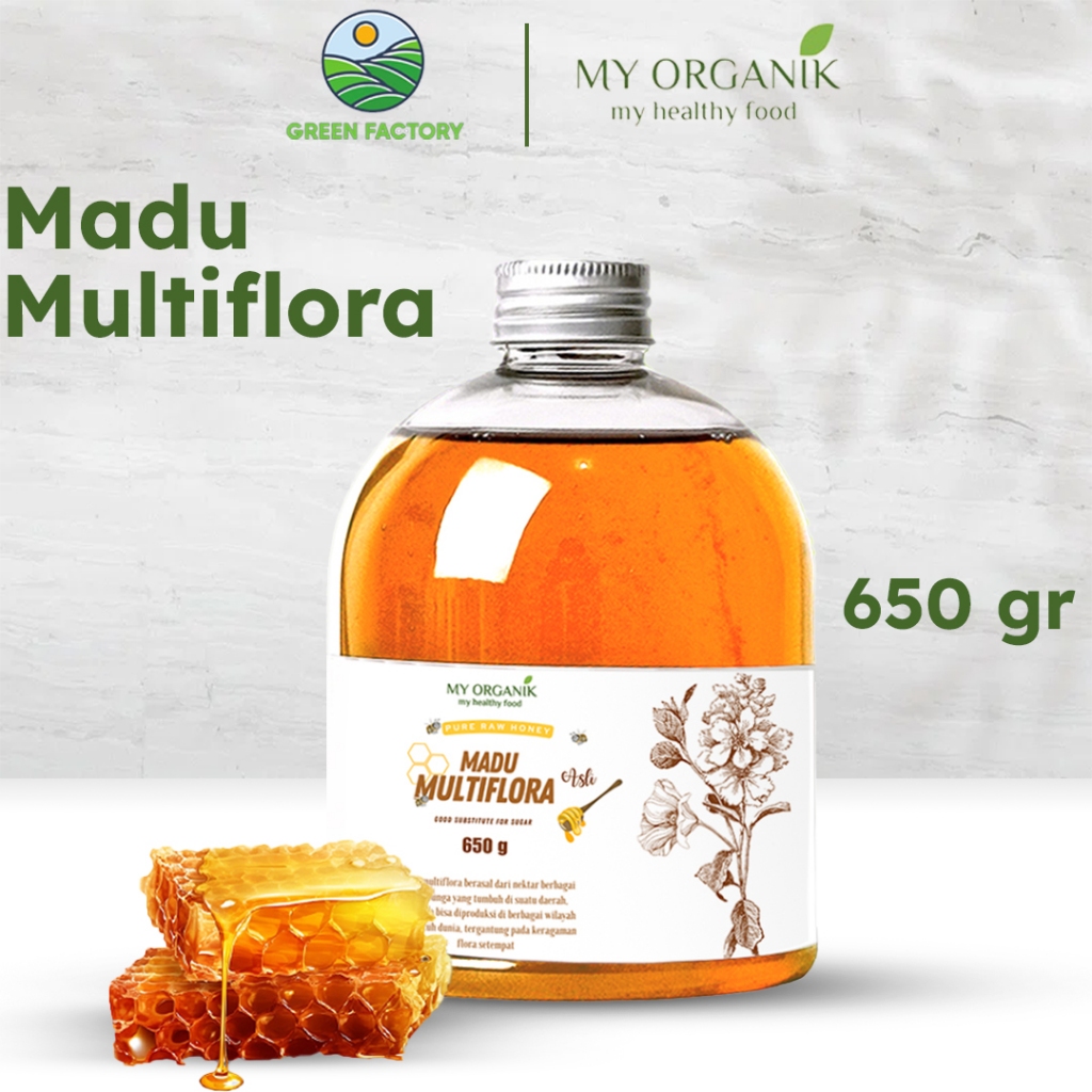 

My Organik Madu Multiflora Murni Asli Premium Quality Original Pure Raw Honey 650gr