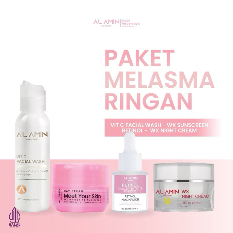 AL AMIN SKINCARE PAKET Melasma Ringan Free Pouch