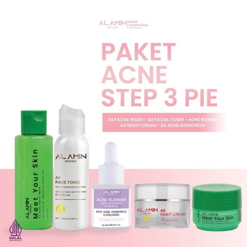 Al Amin Paket Acne Step 3 Free pouch