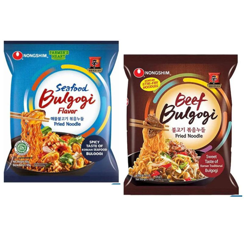 

Nong Shim Instant Fried Noodle Beef seafood Bulgogi 105G