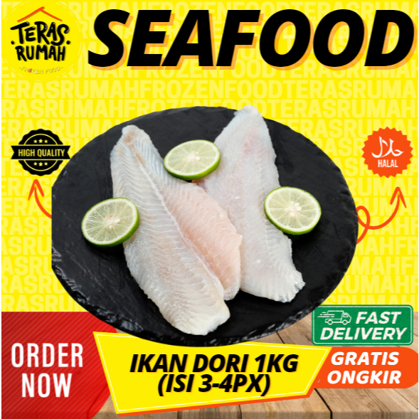 

KHUSUS INSTANT - IKAN DORI FILLET 1kg (BERGLAZING) ISI SEKITAR 3-4px
