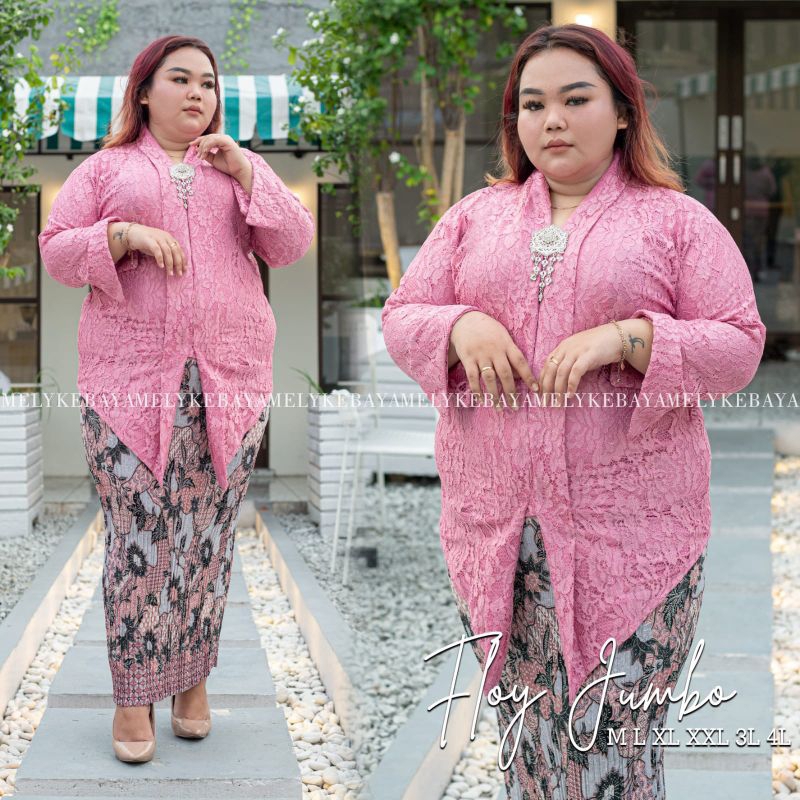 AMANDA • KEBAYA TERMURAH KEKINIAN  SETELAN KEBAYA KARTINI JUMBO BIGG SIZE DARI UKURAN M - XXXXXL / K