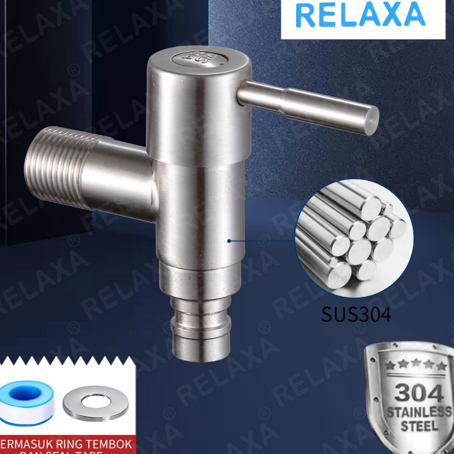 SUS34 Kran Air Tembok Untuk Keran Taman Kran Kamar Mandi Kran Cuci Piring Dapur Otomatis Bagus TERRA