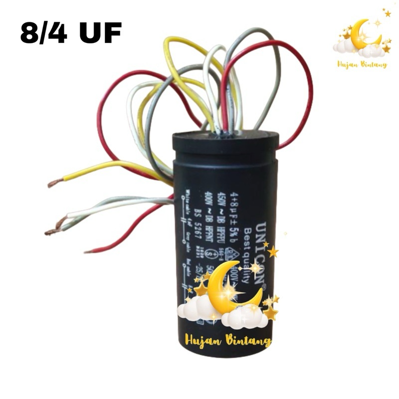 KAPASITOR MESIN CUCI UNICON 2 TABUNG DENPOO / KAPASITOR MESIN CUCI MERK DENPOO 2 TABUNG / KAPASITOR 