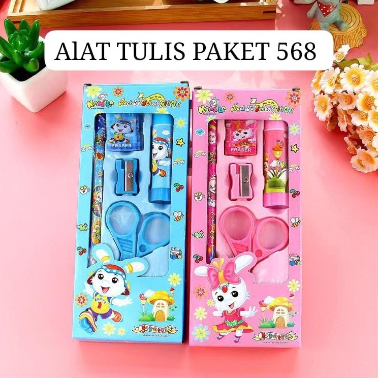 

Gratis Ongkir Paket Alat Tulis Anak 5 In 1 model 568 Souvenir Hadiah Sekolah