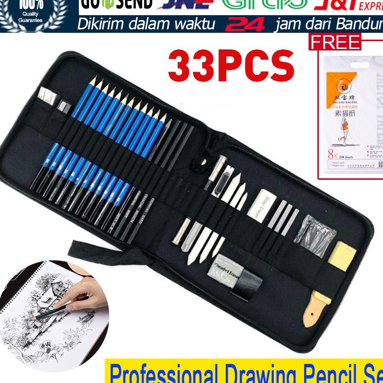 

Super Bintang 33PCSSet Sketch Pensil Pensil Pisau Penghapus Dan Pensil Gambar Untuk Keperluan Sekolah Pencil Set