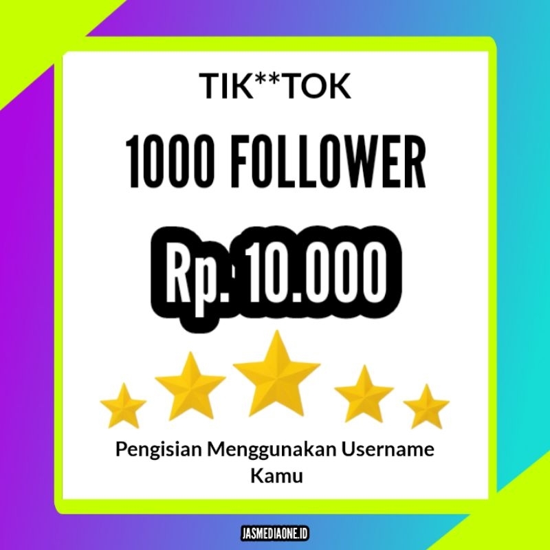 FOLLOWERS TIK**TOK PERMANEN (BERGARANSI)