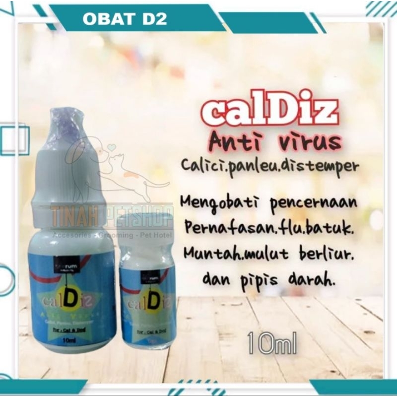 Obat Anti Virus D2 Kucing CALDIZ cair 10ML or Bubuk Obat D2 B3-12