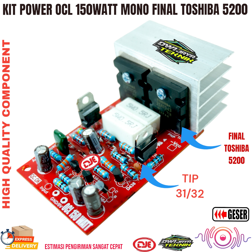 OCL150 watt mono + Tr Tosiba 5200